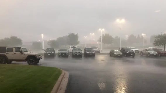 Heavy rain moves through Burnsville