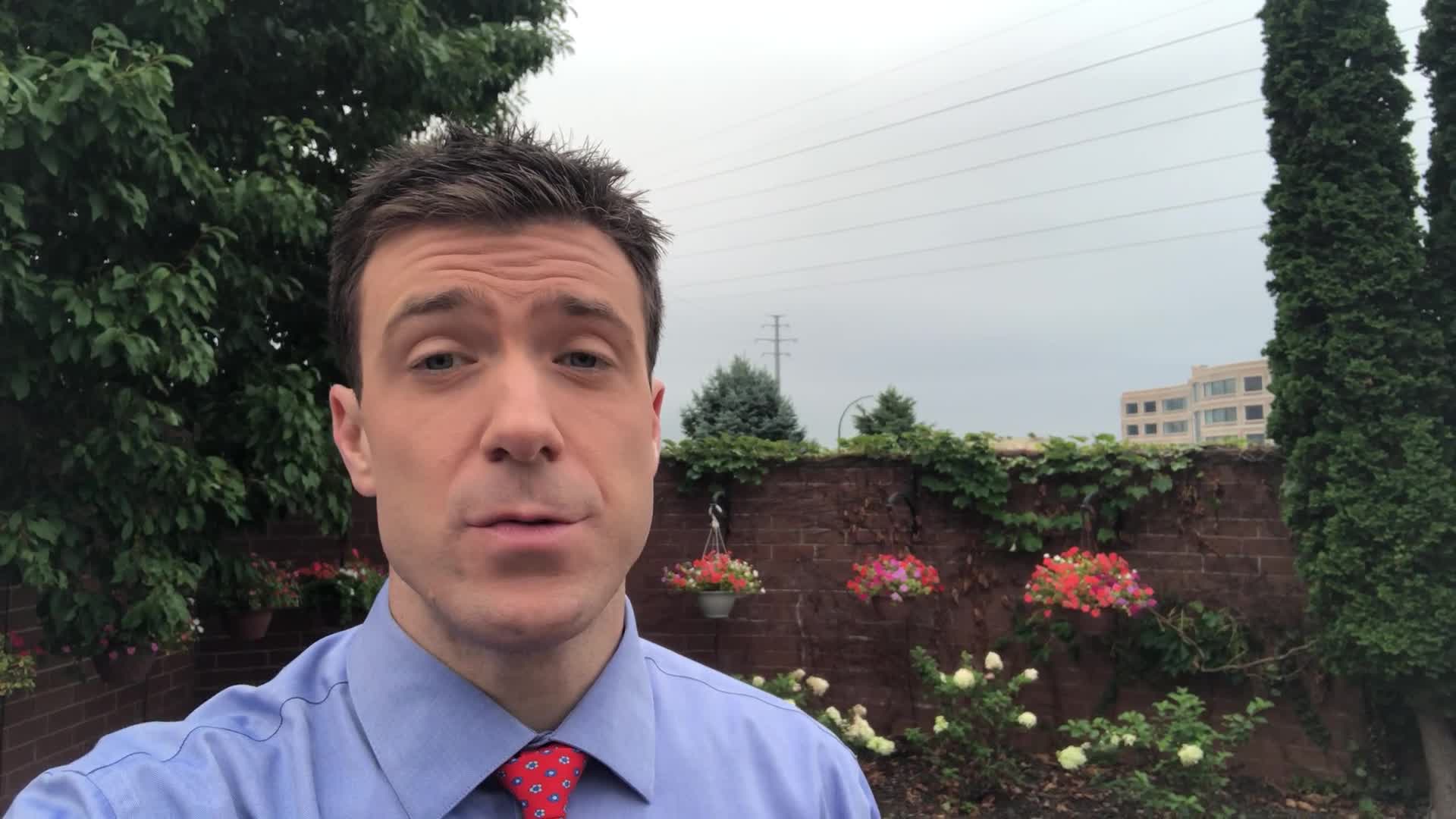 Tuesday's forecast: Drier air arrives with highs in the upper 80s