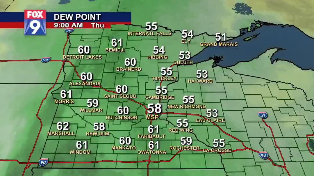 Summer-style humidity hangs on until late Saturday | FOX 9 Minneapolis ...