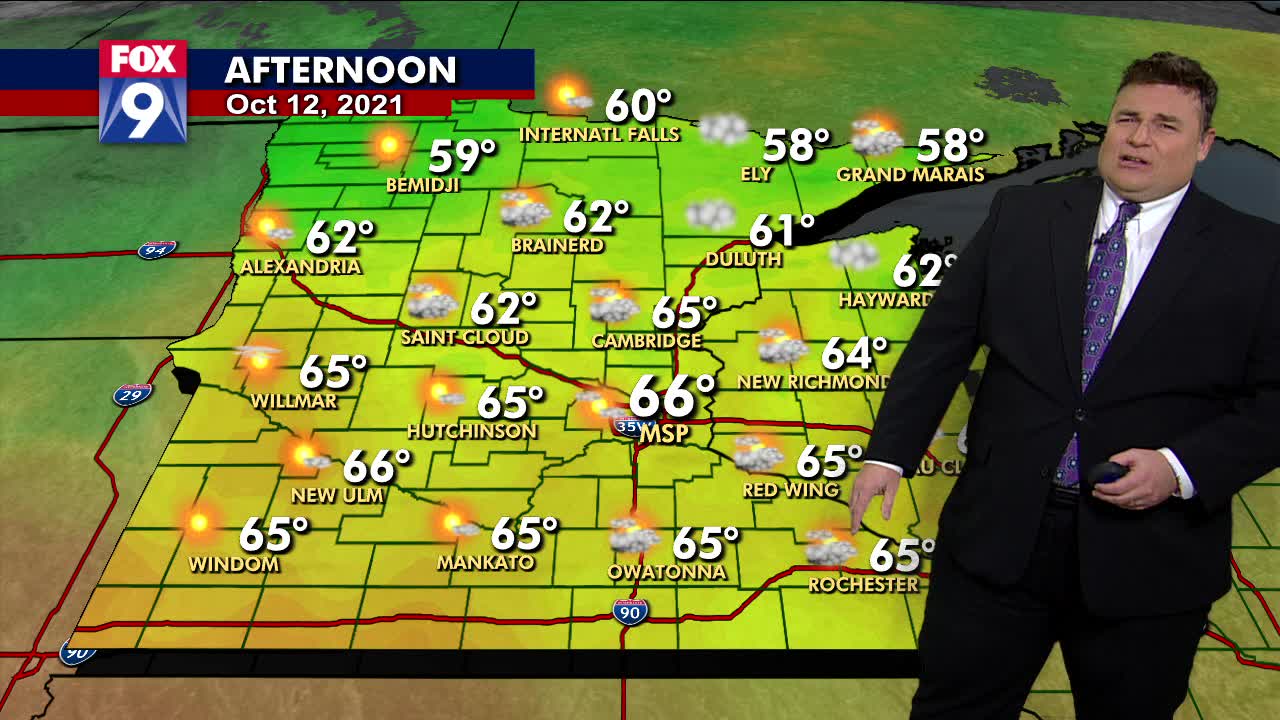 Tuesday's forecast: Mix of clouds and sun highs in the mid 60s | FOX 9 ...