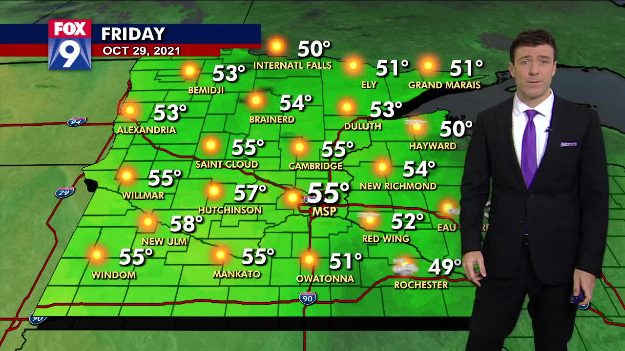 Friday's forecast: Sunny this afternoon with highs in the mid 50s