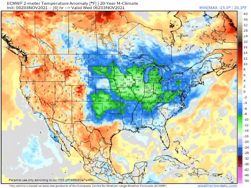 Upcoming warm up across North America