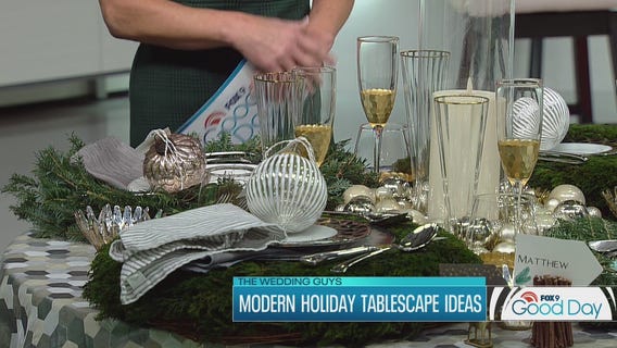 Create a modern holiday tablescape for your next gathering