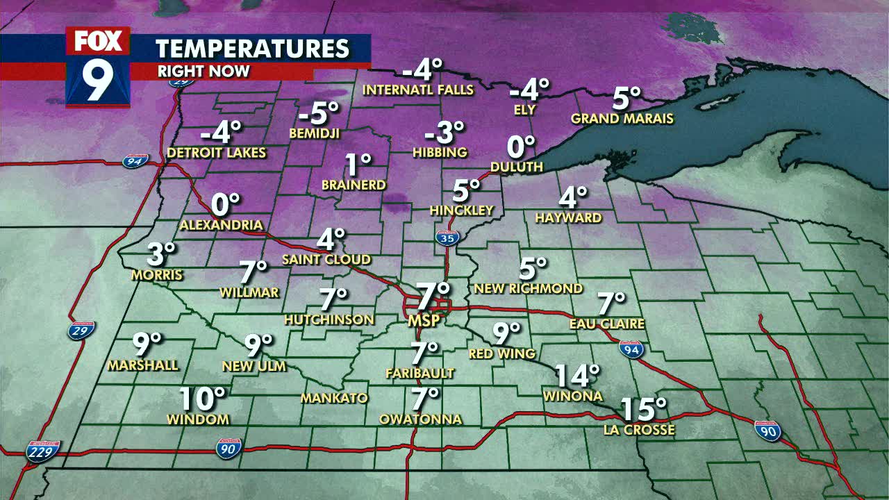 Monday weather forecast: Frigid cold to linger into the evening hours