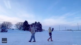Minnesota grandparents icy water pistol duel