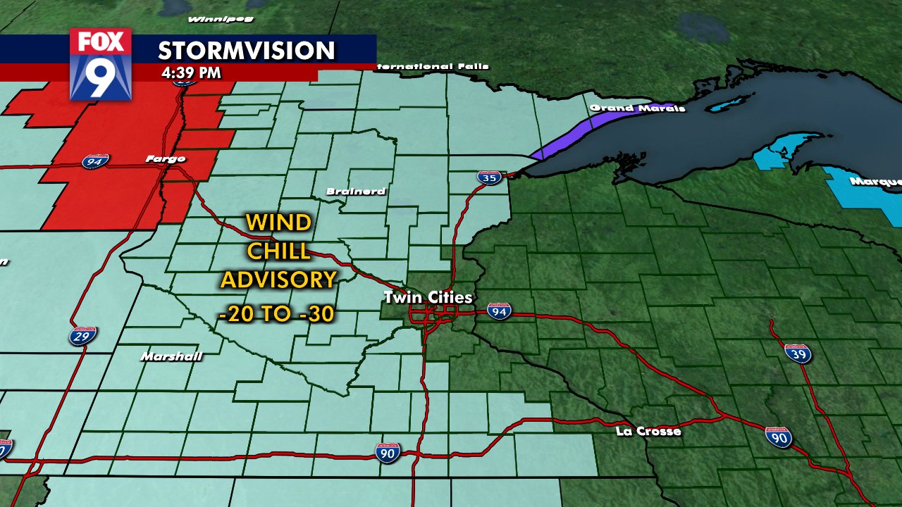 Tuesday afternoon forecast: Temps drop overnight in Minnesota