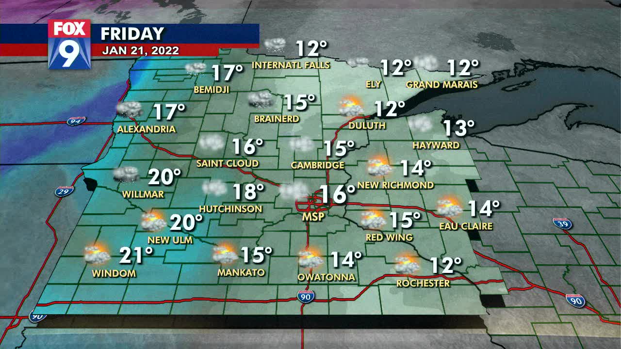 Friday's forecast: Cold start, temps rise to the teens by afternoon