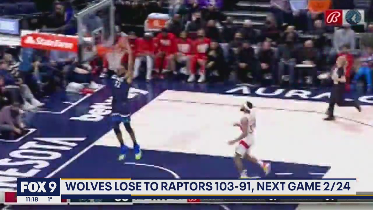 Timberwolves lose to Raptors 103-91, head into All-Star break eyeing playoff spot