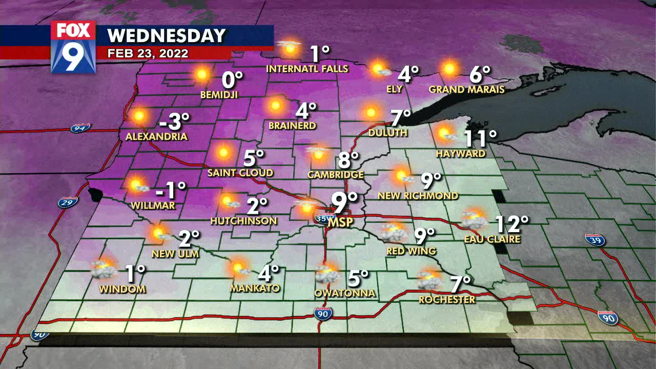 Wednesday's forecast: A cold day after yesterday's ~4 inches of snow