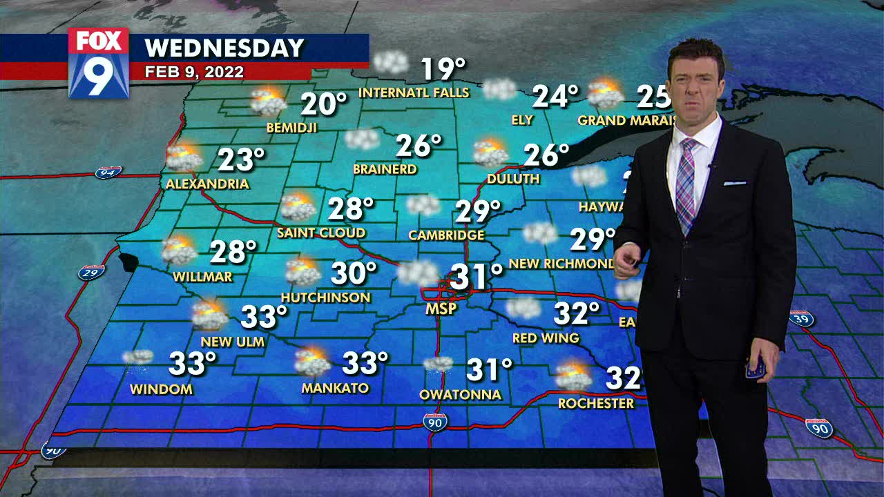 Wednesday's forecast: After a warm Tuesday, temps will slide back below freezing