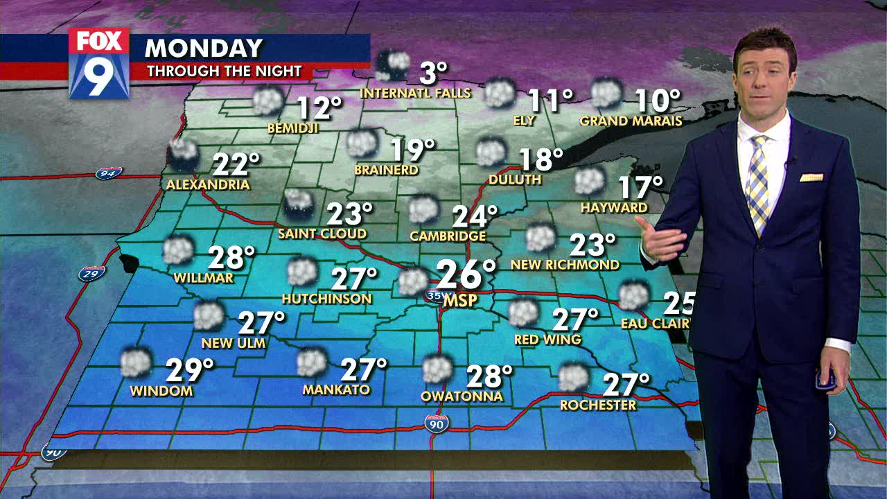 Monday's forecast: High near 40 with sunshine most of the day