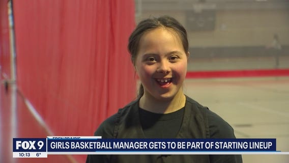 Eden Prairie girls basketball manager gets first start