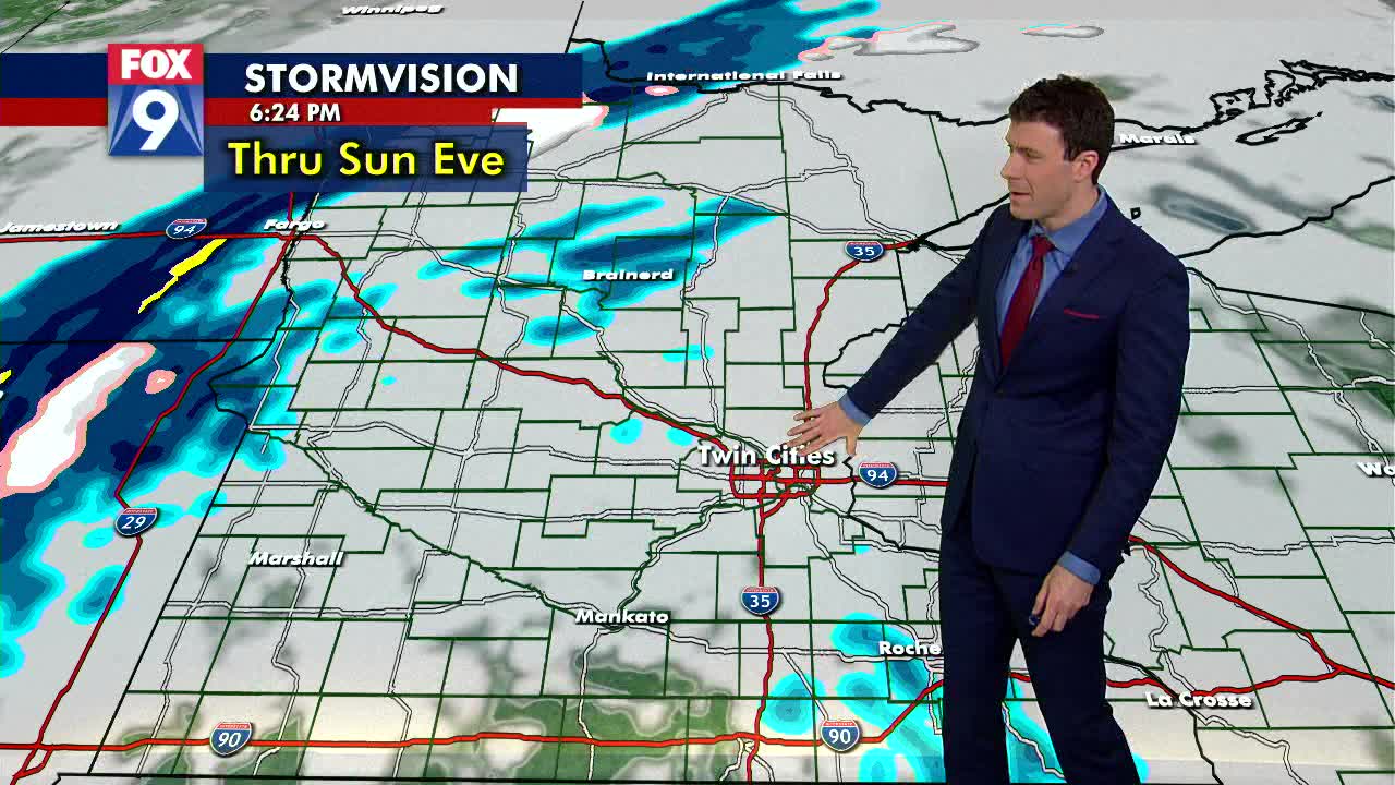 Sunday's forecast: Cloudy and breezy with highs in the upper 50s