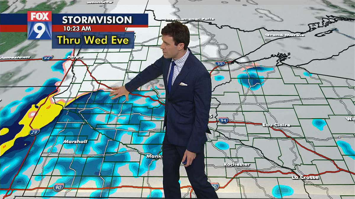 Wednesday's forecast: Wet with temperatures in the 40s