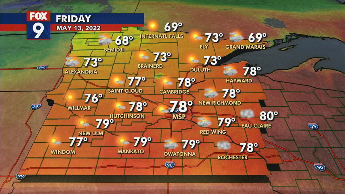 Friday's forecast: Partly sunny in the high 70s!