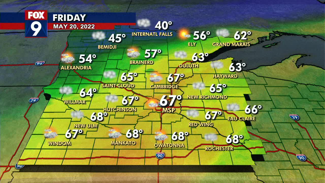 Minnesota weather: Cooler Friday, even chillier weekend