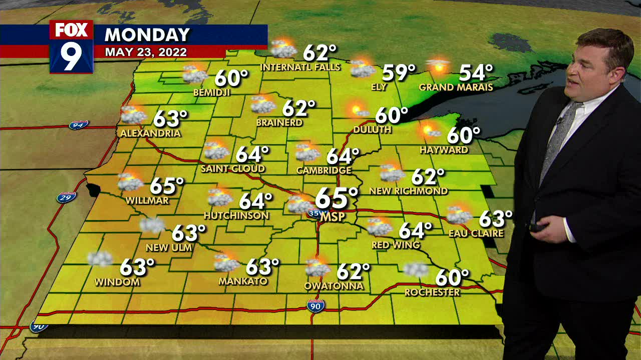 Weather forecast: Milder temps, increasing clouds on Monday