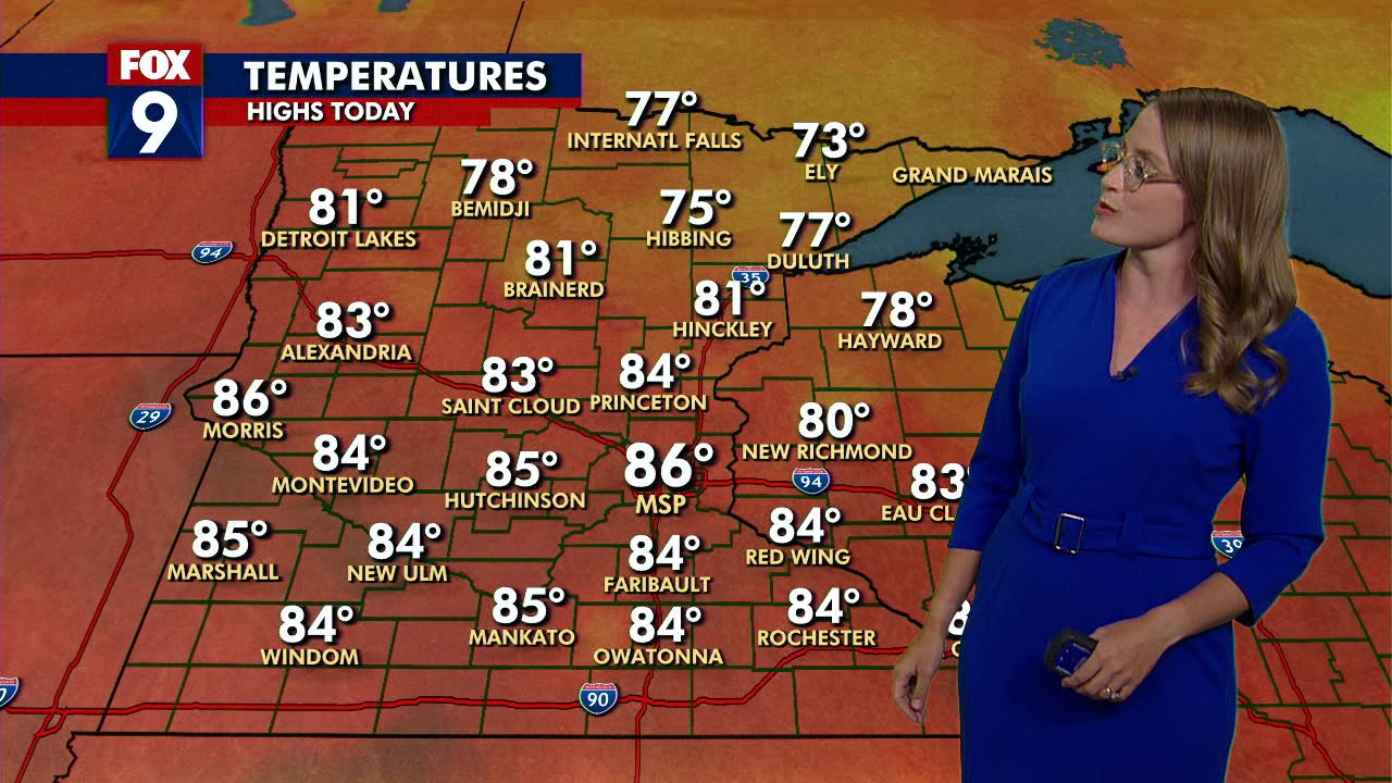 Minnesota weather: Temperatures push back towards 90 degrees for Thursday