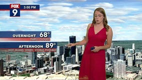 Sunday to be hot and humid with possible storms