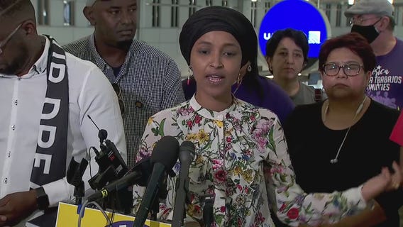 MSP Airport workers, U.S. Rep. Omar highlight need for affordable health insurance