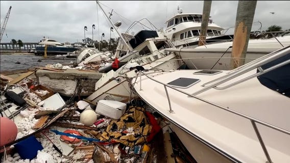 Hurricane Ian: Footage shows boat wreckage in Ft. Myers
