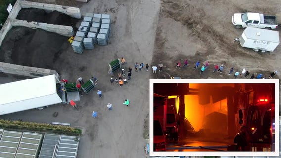 Volunteers help at Lynde Greenhouse after massive fire: Drone