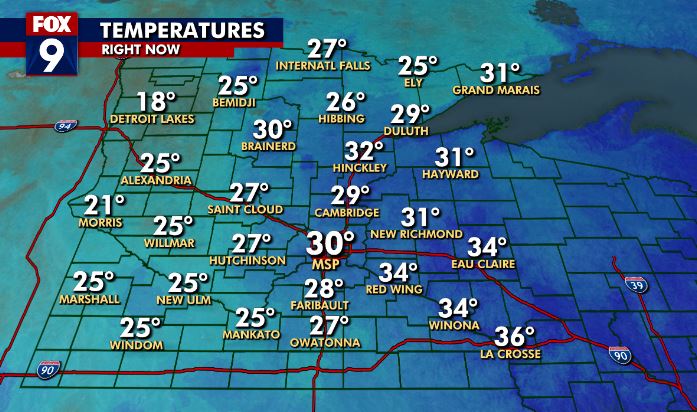 Monday's forecast: High temps nearly 20 degrees below average