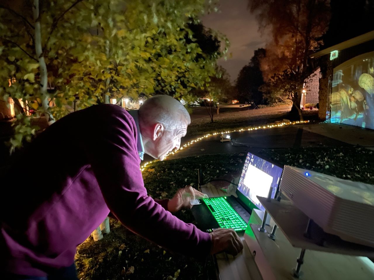 Shining light on Parkinson's disease with Halloween projection show