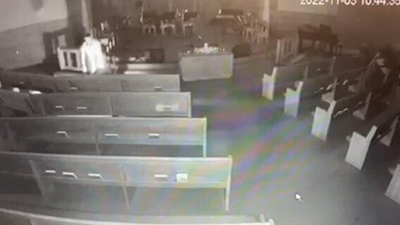 Surveillance video shows man setting fire to Salvation Army chapel in Brooklyn Park