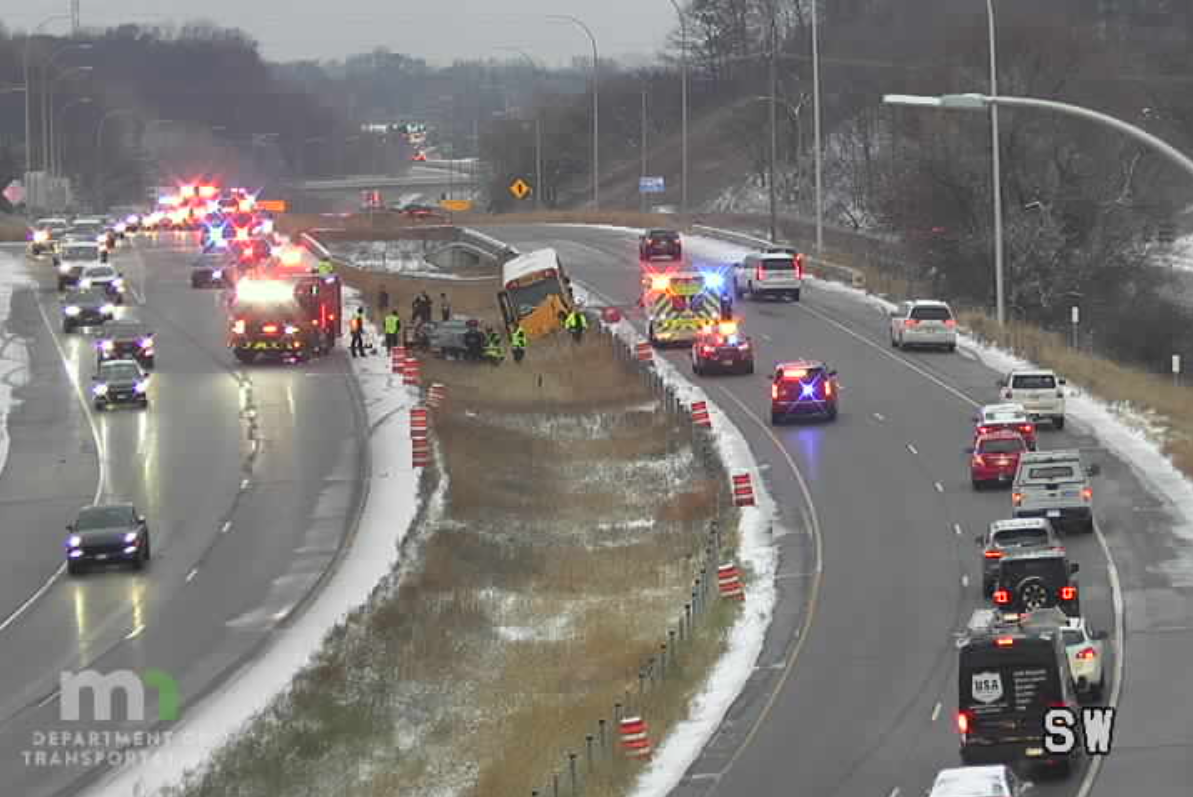School bus vs. vehicle crash in Minnetonka: Raw