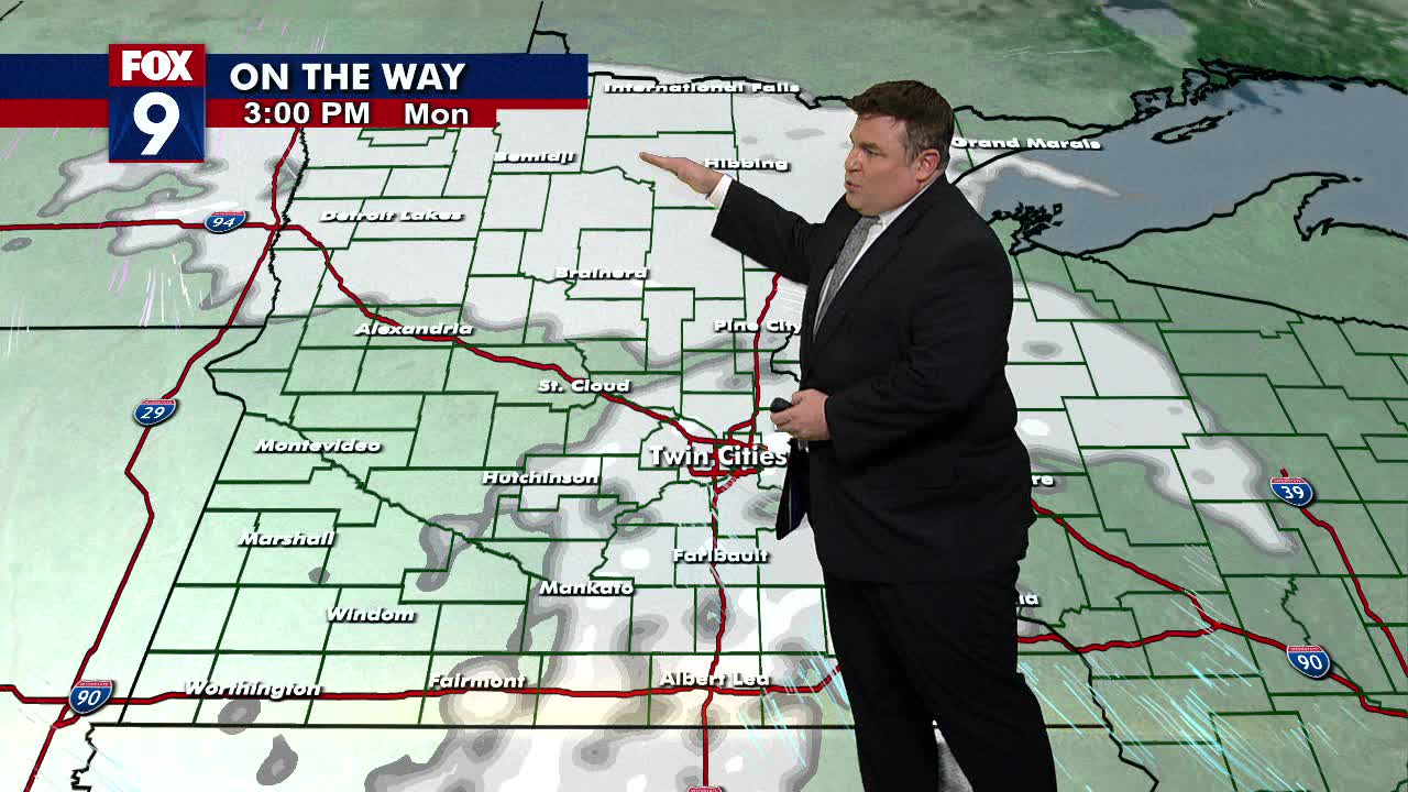 Flurries expected Monday evening, more later with week