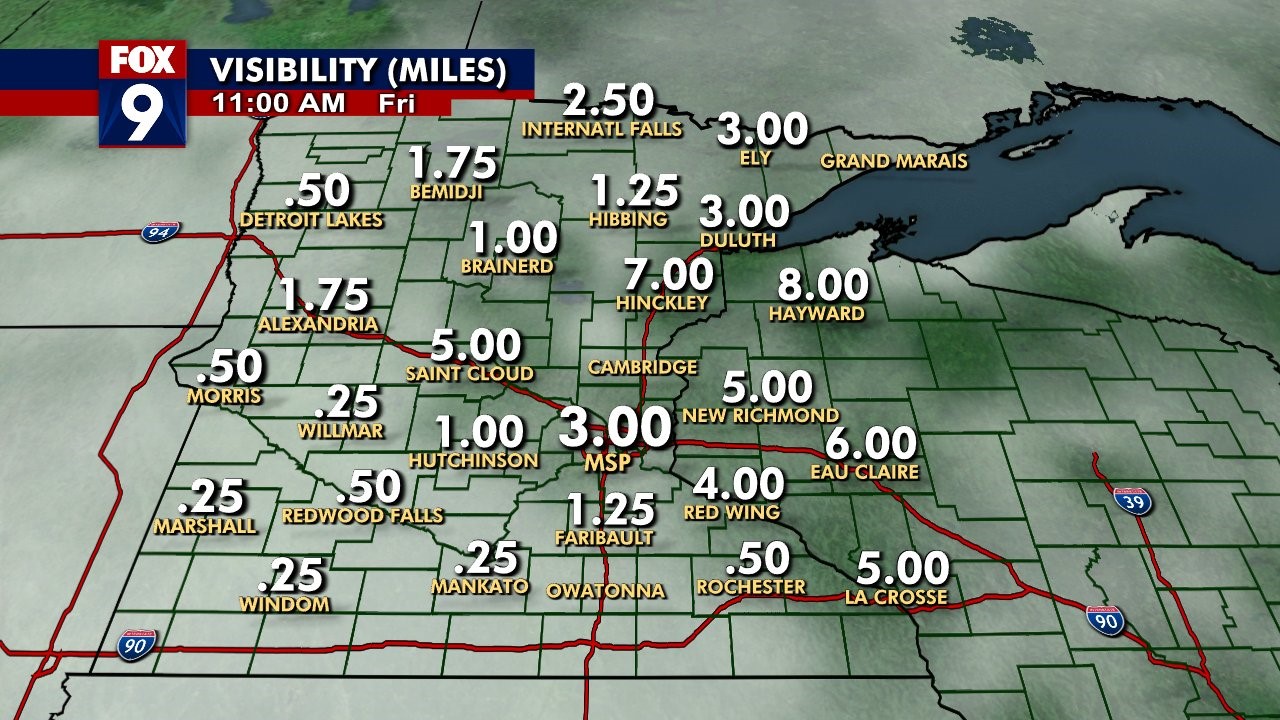 Friday's forecast [11:30 a.m.]: Whiteout conditions, blowing snow in Minnesota