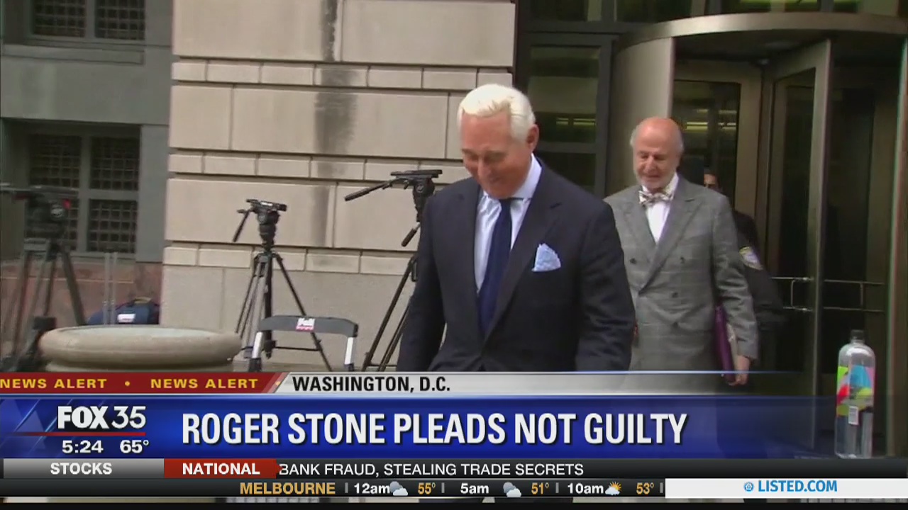 Roger Stone pleads not guilty