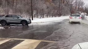 Flooding in Edina near Creek Valley Elementary School