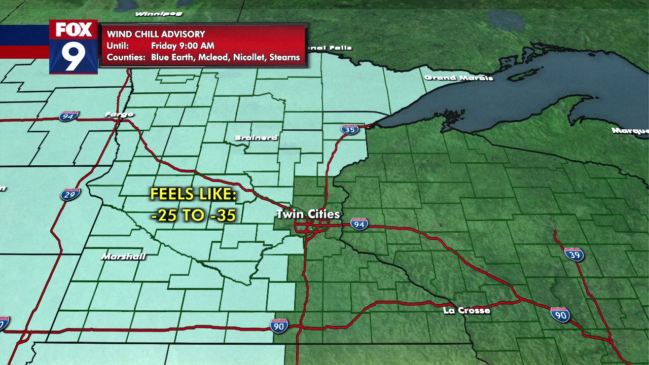 Minnesota weather: Temperatures drop below zero Friday morning