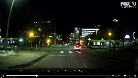 Metro Transit light rail train crashes into car [RAW]