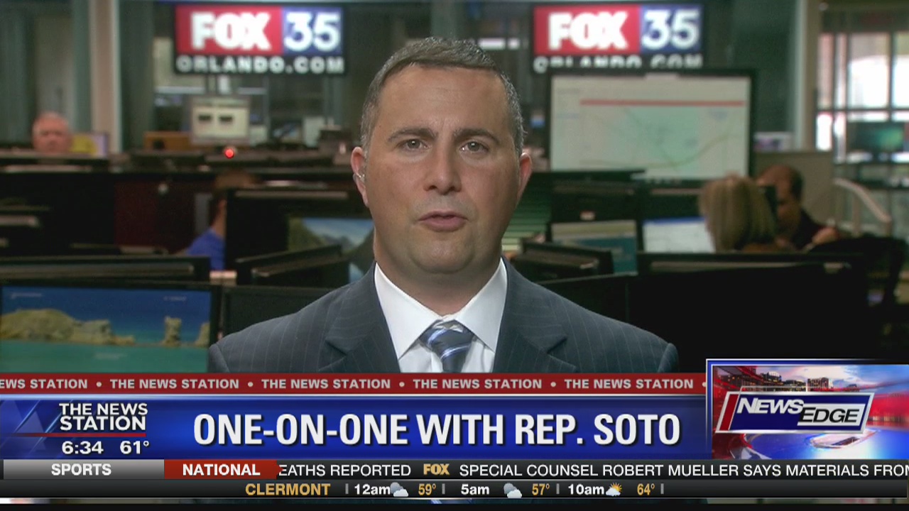 Discussing government shutdown with Congressman Soto