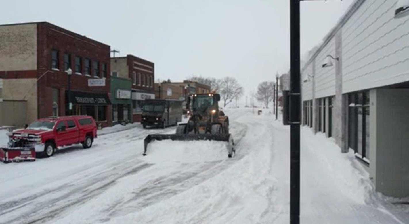 Minnesota weather: Drone video of snow removal in Buffalo
