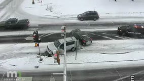 Crashes, spinouts on Minnesota highways during winter storm
