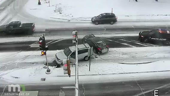 Crashes, spinouts on Minnesota highways during winter storm