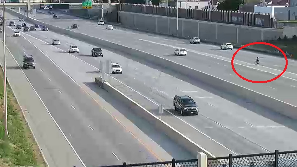 Bicyclist riding on I-35W hit by SUV