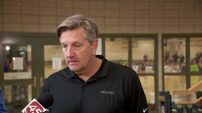 Chris Finch talks Wolves, KAT at youth basketball clinic