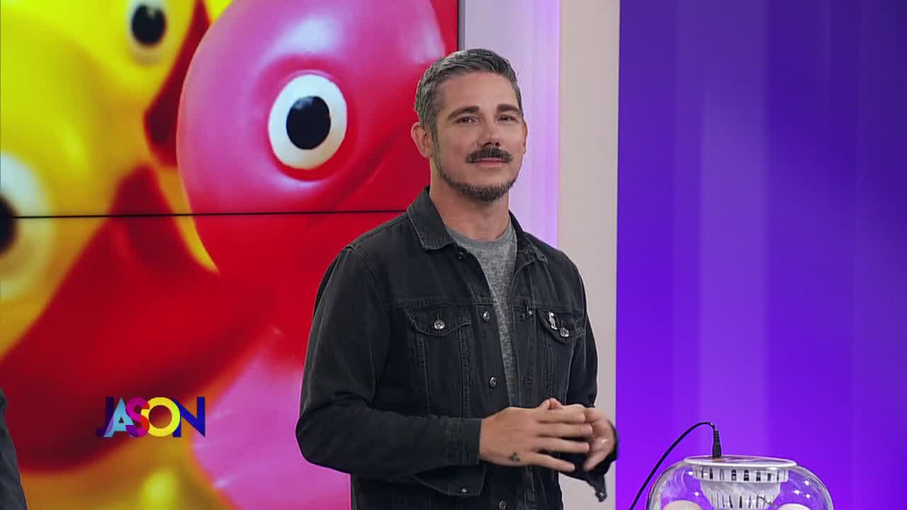 Christopher Straub shows off his ducks