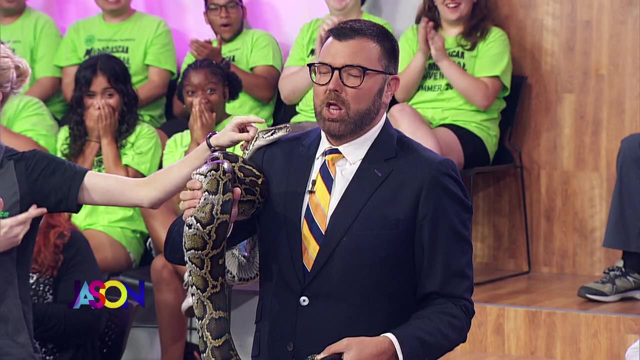A snake almost licks Jason: The Jason Show