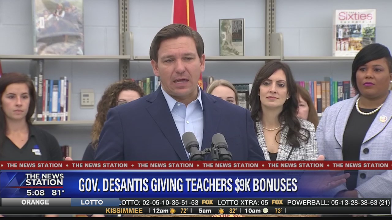 DeSantis announces bonus plan for teachers