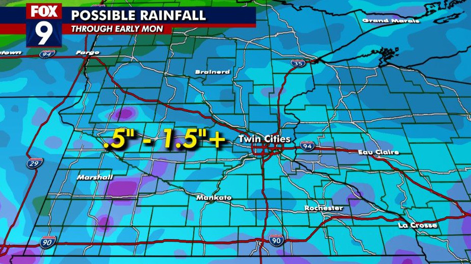 MN weather: Widespread rain likely this weekend