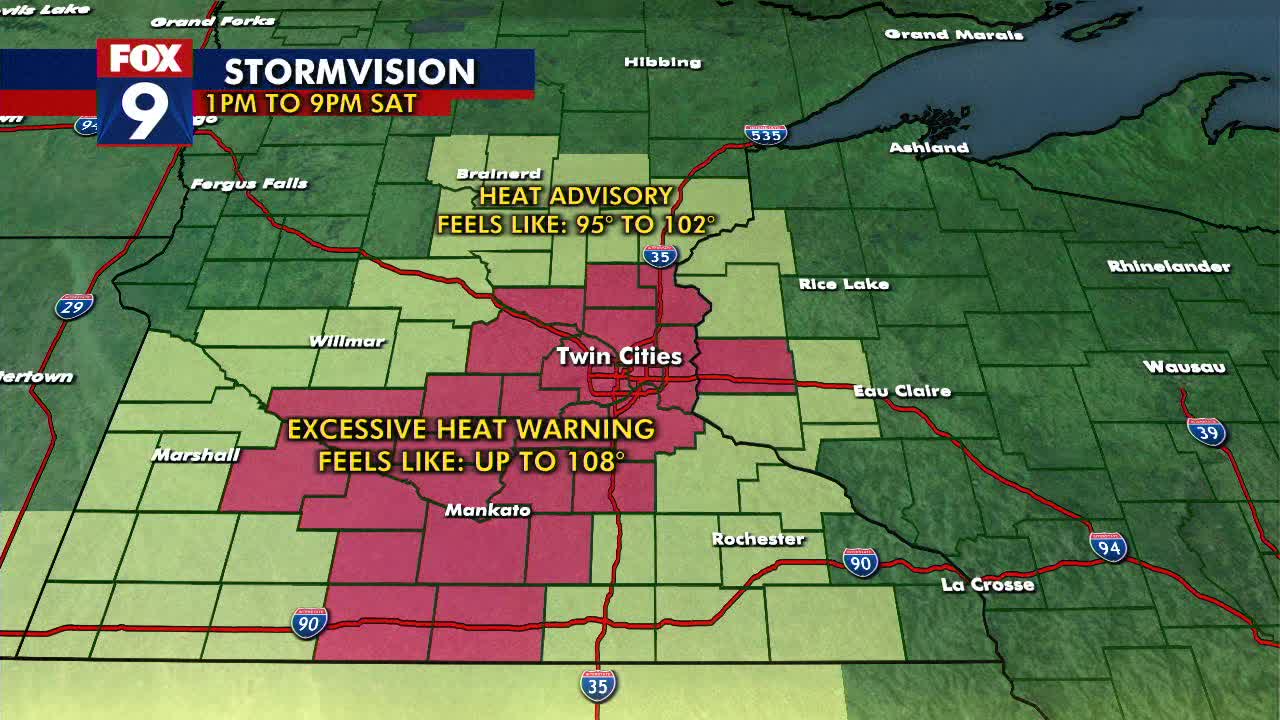 MN Weather: Excessive heat warning Saturday