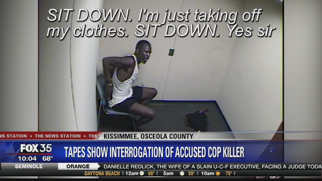 Interrogation recordings show accused cop killer crying | FOX 35 Orlando