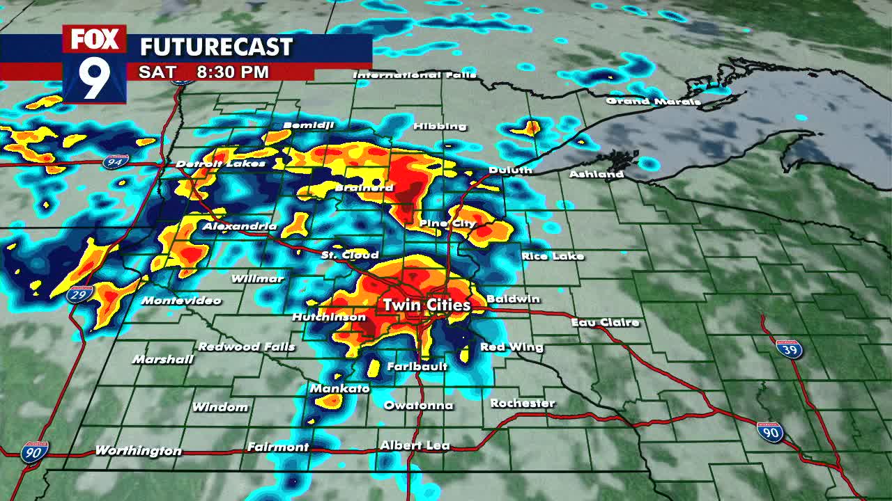 MN weather: Showers, storms for Saturday night | FOX 9 Minneapolis-St. Paul