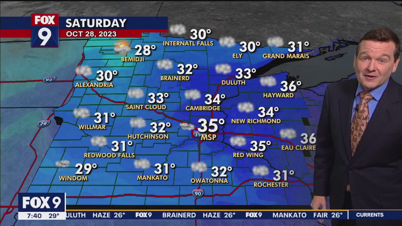 Saturday's forecast: Light snow flurries possible | FOX 9 Minneapolis ...